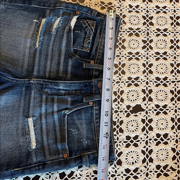 Buckle Dark Blue Jean Shorts - Picture 10 of 11